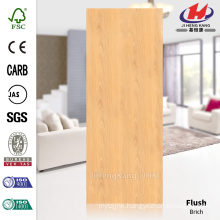 JHK-F01 Flush Smooth Straight Line Natural Brich Nigeria Veneer Hot Sale HDF Doorskin Manufacture